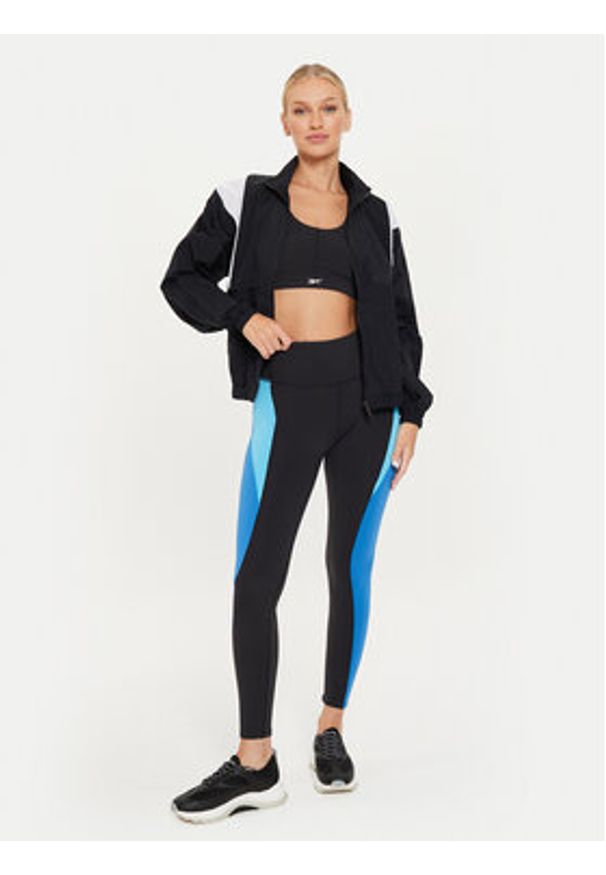 Reebok Kurtka przejściowa Woven Jacket 100072686 Czarny Regular Fit. Kolor: czarny. Materiał: syntetyk