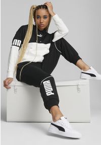Puma - Damskie sneakersy Carina 2.0 PUMA White Black Silver Gray. Okazja: na plażę. Kolor: biały, wielokolorowy, czarny, szary. Materiał: materiał, syntetyk. Sezon: lato. Sport: tenis