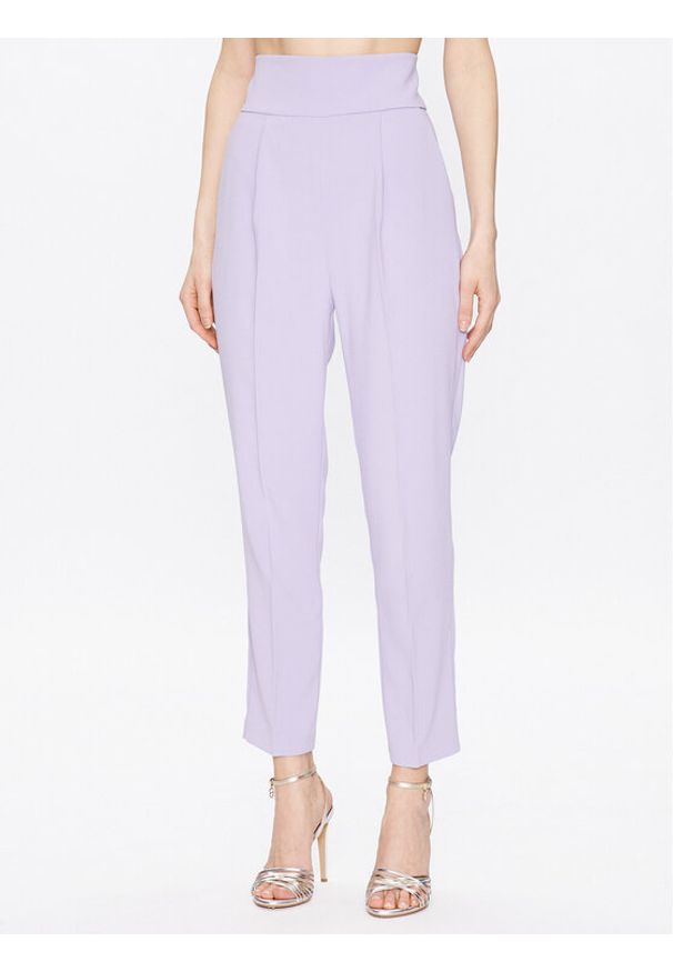 Pinko Spodnie materiałowe Natalia 100052 7624 Fioletowy Regular Fit. Kolor: fioletowy. Materiał: syntetyk