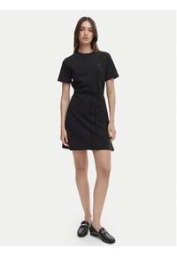 TOMMY HILFIGER - Tommy Hilfiger Sukienka codzienna WW0WW49772 Czarny Regular Fit. Okazja: na co dzień. Kolor: czarny. Materiał: bawełna. Typ sukienki: proste. Styl: casual #3