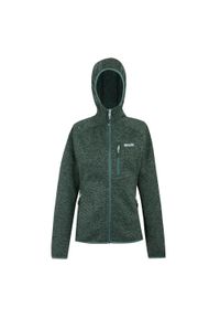 Regatta - Bluza Polarowa Damska Z Kapturem Newhill. Typ kołnierza: kaptur. Kolor: zielony. Materiał: polar. Sezon: zima. Styl: sportowy. Sport: turystyka piesza #1