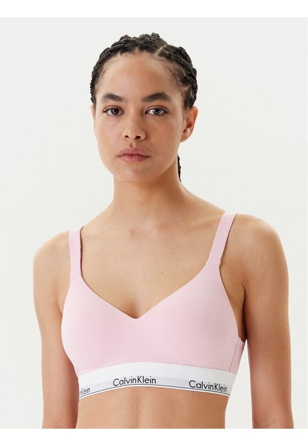 Calvin Klein Underwear Biustonosz top 000QF7900E Różowy. Kolor: różowy. Materiał: bawełna