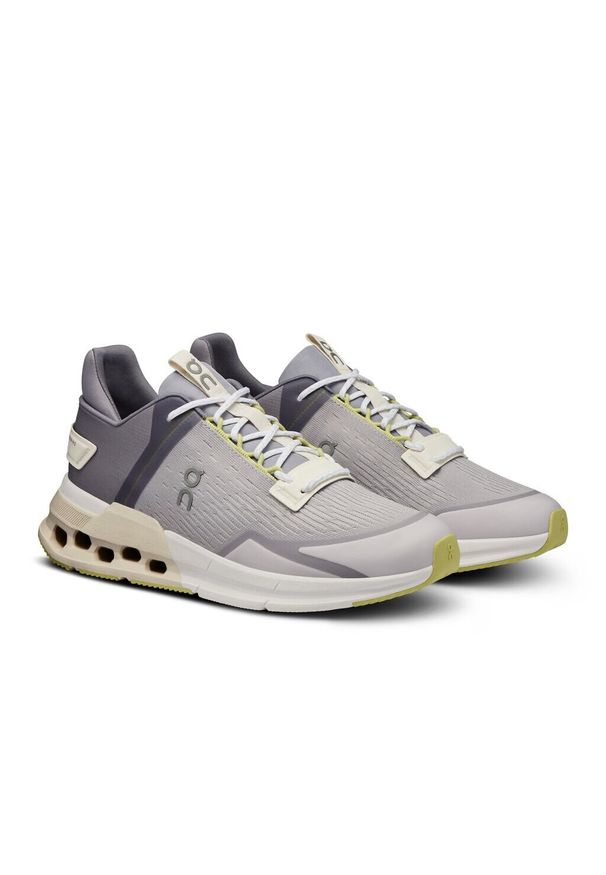 On - Sneakersy damskie ON Cloudnova Flux. Okazja: na co dzień, na spacer, do pracy. Kolor: szary. Sport: turystyka piesza