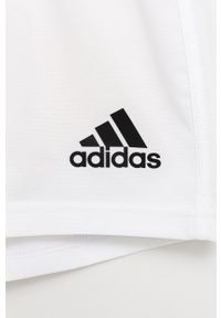 adidas Performance Szorty dziecięce GI7638 kolor biały regulowana talia. Okazja: na co dzień. Kolor: biały. Materiał: tkanina, poliester. Wzór: nadruk. Styl: casual #3