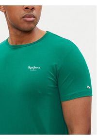 Pepe Jeans T-Shirt Original Basic PM508212 Zielony Slim Fit. Kolor: zielony. Materiał: bawełna #5