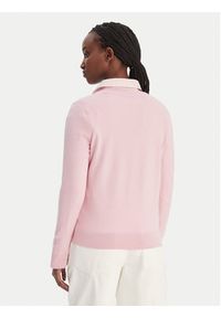 TOMMY HILFIGER - Tommy Hilfiger Sweter WW0WW40098 Różowy Regular Fit. Kolor: różowy. Materiał: bawełna, syntetyk #5