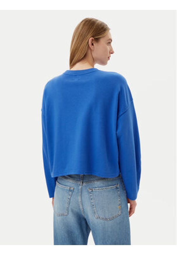 GAP - Gap Bluza 767368-02b Niebieski Oversize. Kolor: niebieski. Materiał: bawełna