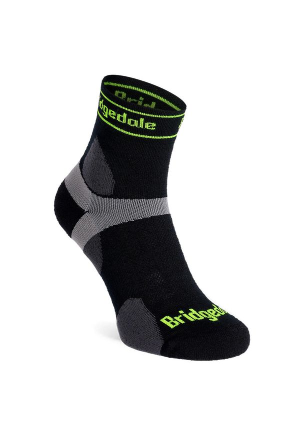 BRIDGEDALE - Męskie skarpety Trail Run Bridgedale Ultralight T2 Merino. Kolor: szary, wielokolorowy, czarny. Materiał: elastan, wełna, lycra, nylon, poliamid