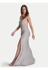 Hey Kyla Sukienka wieczorowa 5AG070HK Srebrny Slim Fit. Kolor: srebrny. Materiał: syntetyk. Styl: wizytowy #7