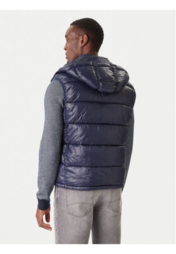 Karl Lagerfeld - KARL LAGERFELD Kamizelka 505023 554590 Granatowy Regular Fit. Typ kołnierza: dekolt w karo. Kolor: niebieski. Materiał: syntetyk