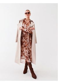 Guess Sukienka koszulowa W3RK18 WDW52 Beżowy Regular Fit. Kolor: beżowy. Materiał: syntetyk. Typ sukienki: koszulowe #6