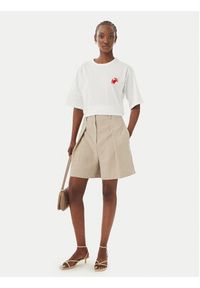 Vero Moda T-Shirt Tammie 10352701 Biały Regular Fit. Kolor: biały. Materiał: bawełna #5