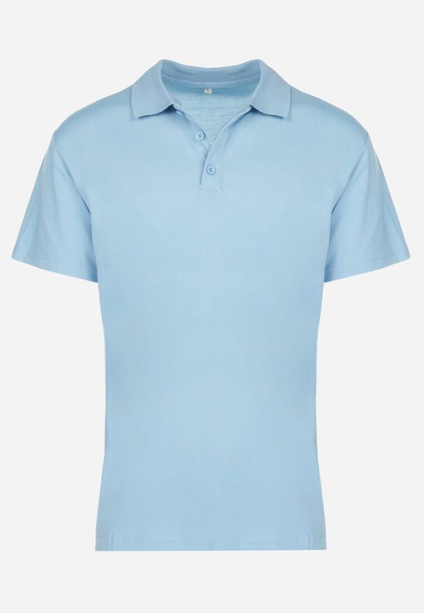 Born2be - Jasnoniebieska Koszulka Polo z Krótkim Rękawem Wakeish. Typ kołnierza: polo. Kolor: niebieski. Materiał: tkanina. Długość rękawa: krótki rękaw. Długość: krótkie