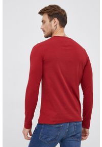 TOMMY HILFIGER - Tommy Hilfiger Longsleeve męski kolor czerwony gładki. Okazja: na co dzień. Kolor: czerwony. Długość rękawa: długi rękaw. Wzór: gładki. Styl: casual #3