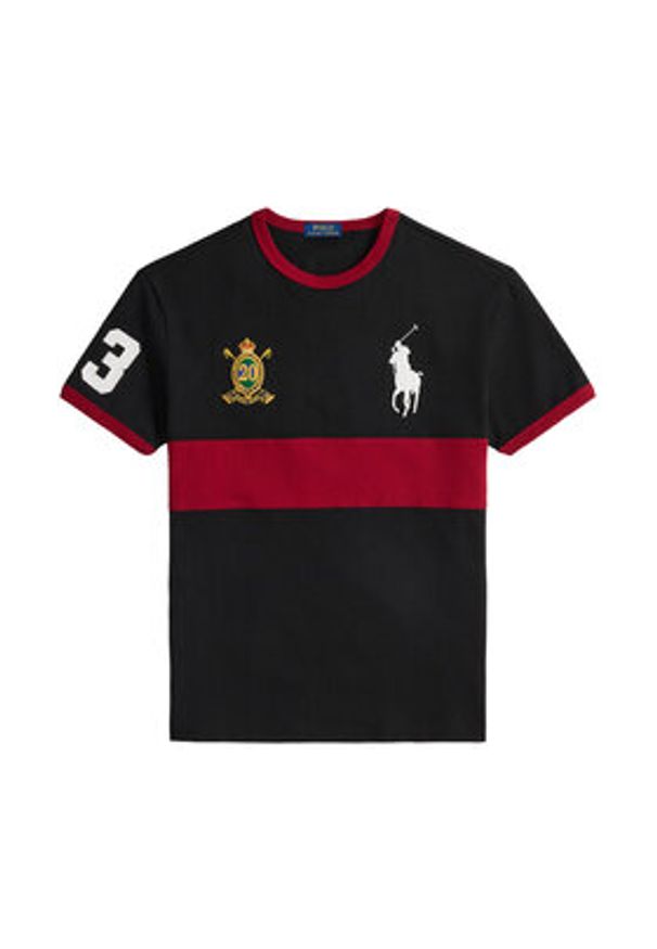 Polo Ralph Lauren T-Shirt 710P00093003 Czarny Regular Fit. Typ kołnierza: polo. Kolor: czarny. Materiał: bawełna