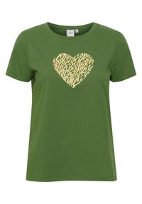 ICHI T-Shirt 20118132 Zielony Regular Fit. Kolor: zielony