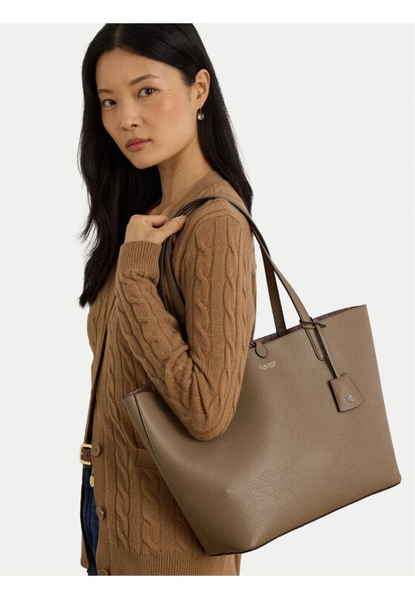 Lauren Ralph Lauren - LAUREN RALPH LAUREN Torebka 431795329072 Brązowy. Kolor: brązowy. Materiał: skórzane