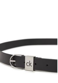 Calvin Klein Pasek Damski Ck Loop Rnd Buckle 2.5_Smooth K60K612936 Czarny. Kolor: czarny. Materiał: skóra #4