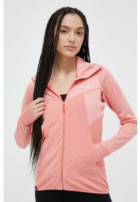 Salewa bluza sportowa damska kolor różowy z kapturem wzorzysta. Typ kołnierza: kaptur. Kolor: różowy. Materiał: materiał. Styl: sportowy #5