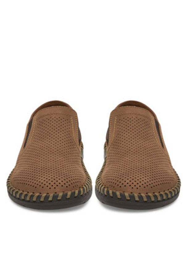 Rieker Półbuty B2460-25 Beżowy. Kolor: beżowy. Materiał: skóra, nubuk