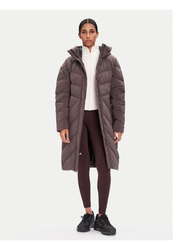 Jack Wolfskin Kurtka puchowa Marienplatz 1206971 Brązowy Regular Fit. Kolor: brązowy. Materiał: syntetyk