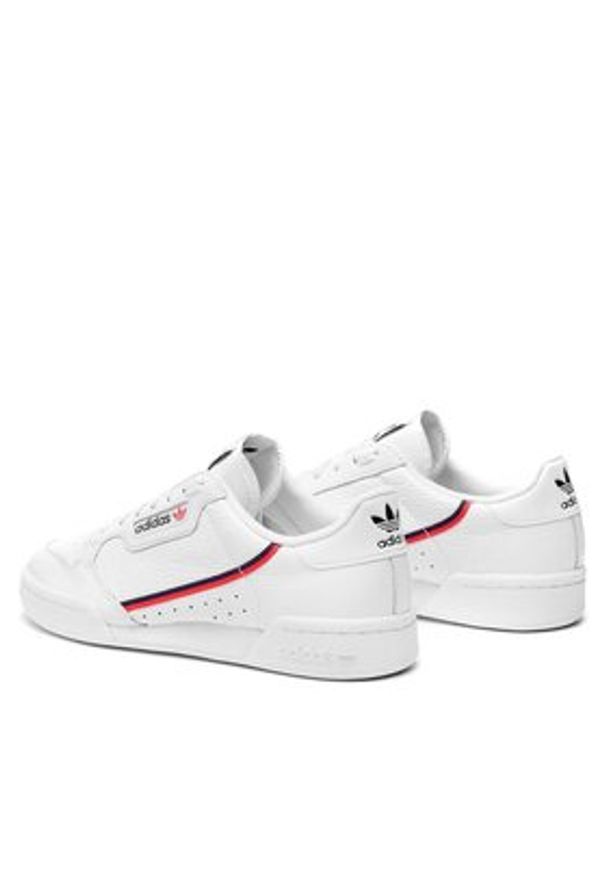 Adidas - adidas Sneakersy Continental 80 Shoes G27706 Biały. Kolor: biały. Materiał: skóra