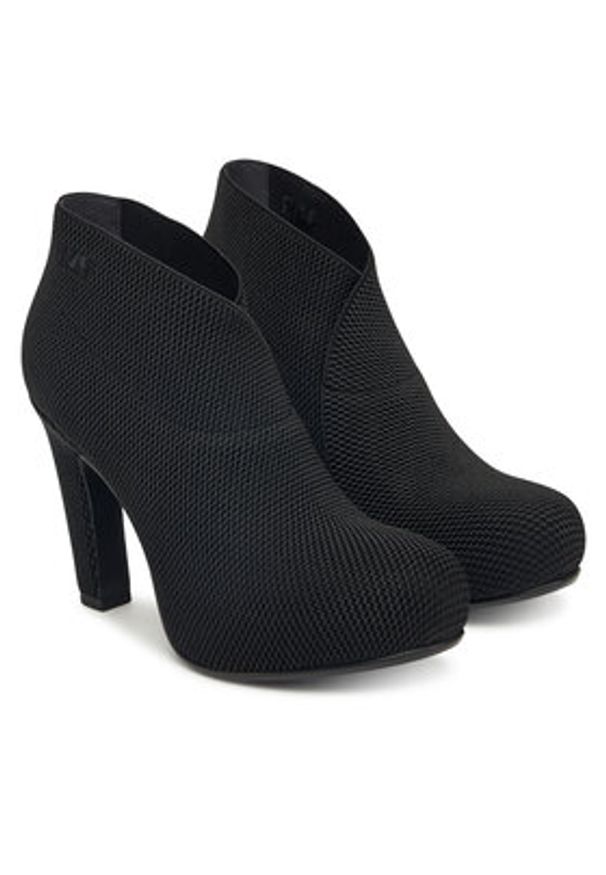 United Nude Botki Fold Hi II 1087056005 Czarny. Kolor: czarny. Materiał: materiał