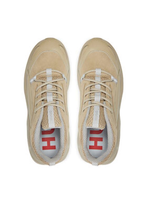 Hugo Sneakersy Leon Runn 50523838 Beżowy. Kolor: beżowy. Materiał: materiał