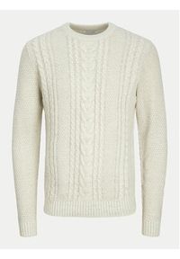 Jack & Jones - Jack&Jones Sweter Craig 12258480 Écru Regular Fit. Materiał: syntetyk #4