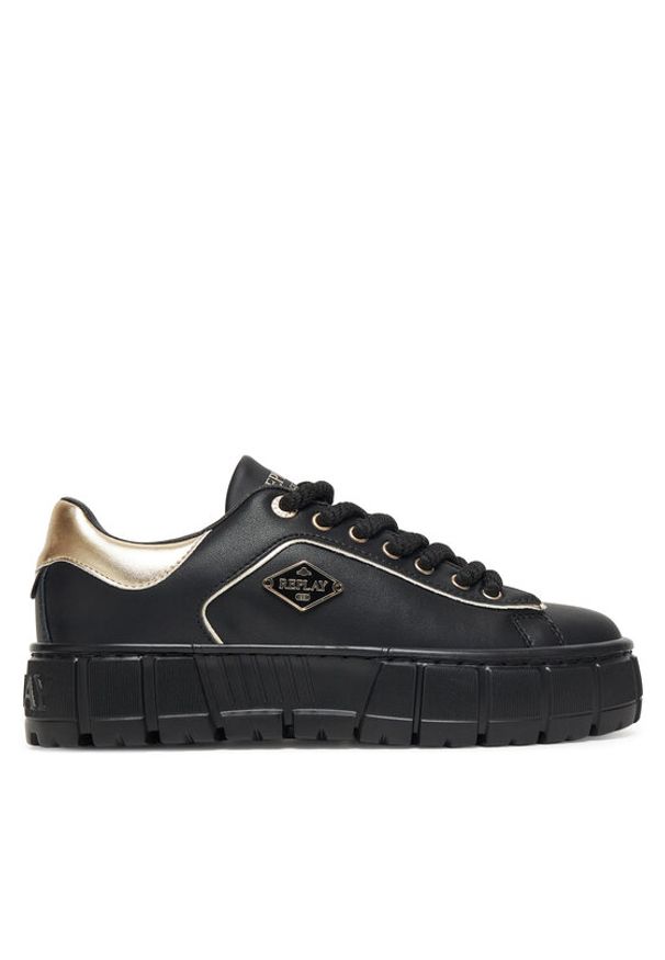 Replay - REPLAY Sneakersy GWZ7G .000.C0001L Czarny. Kolor: czarny. Materiał: skóra