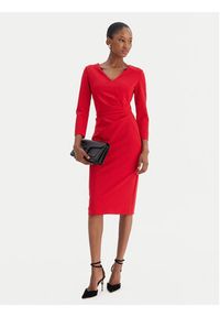Rinascimento Sukienka koktajlowa CFC0126655003 Czerwony Slim Fit. Kolor: czerwony. Materiał: syntetyk. Styl: wizytowy #4