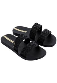 Klapki basenowe damskie Ipanema Renda II Fem. Okazja: na plażę. Kolor: czarny. Materiał: syntetyk, materiał. Styl: sportowy