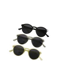 Urban Classics - Okulary Przeciwsłoneczne Unisex Dla Dorosłych Cypress (zestaw 3 Sztuk). Kolor: wielokolorowy, czarny, żółty, szary