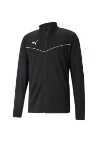 Puma - Męska Poliestrowa Kurtka Treningowa TeamRISE. Kolor: czarny. Materiał: poliester