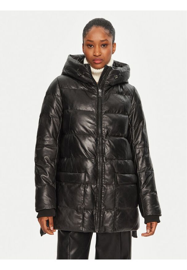 Serge Pariente Kurtka skórzana Warm Girl Czarny Relaxed Fit. Kolor: czarny. Materiał: skóra