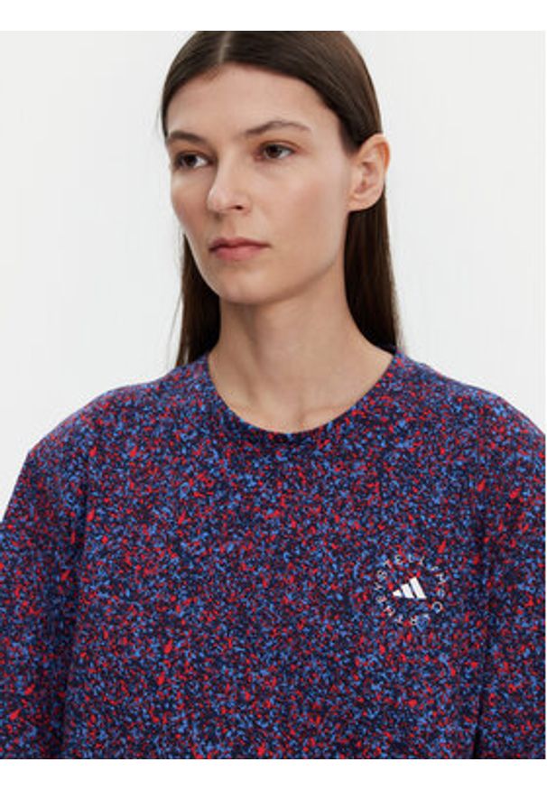Adidas by Stella McCartney - adidas by Stella McCartney T-Shirt Printed JJ0083 Granatowy Loose Fit. Kolor: niebieski. Materiał: bawełna