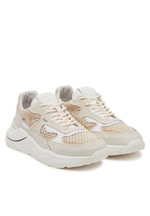 D.A.T.E. Sneakersy Fuga W421-FG-ET Beżowy. Kolor: beżowy. Materiał: zamsz, skóra