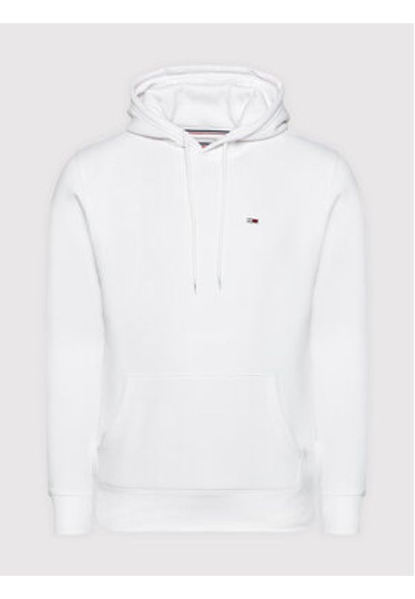 Tommy Jeans Bluza Tjm Fleece Hoodie DM0DM09593 Biały Regular Fit. Kolor: biały. Materiał: bawełna, syntetyk