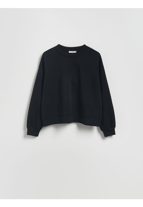 Reserved - Bluza z modalem - czarny. Kolor: czarny. Materiał: dzianina