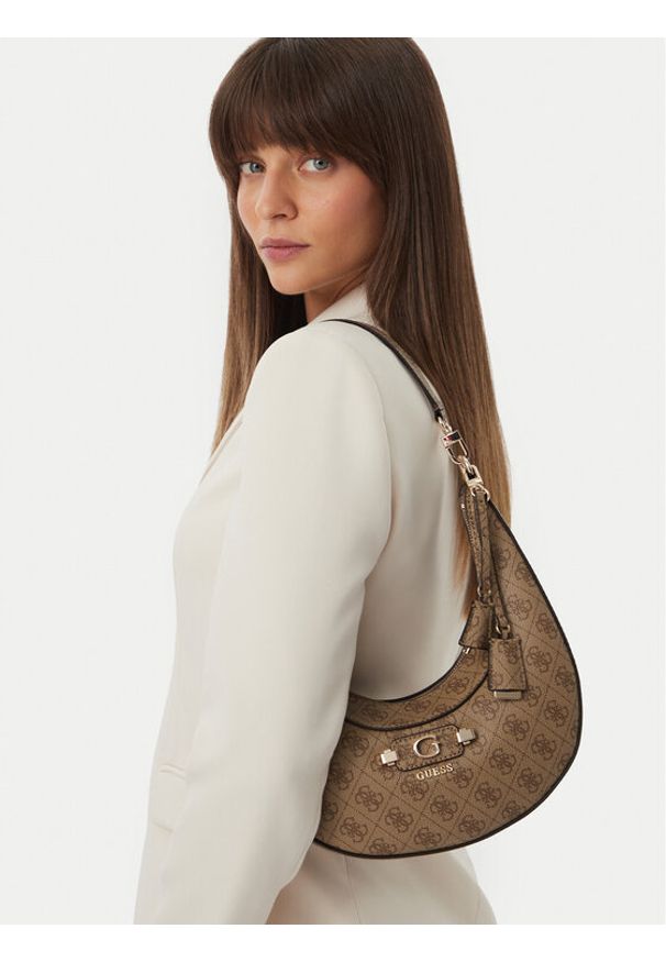 Guess Torebka Lindsey HWSG97 49010 Brązowy jasny. Kolor: brązowy. Materiał: skórzane