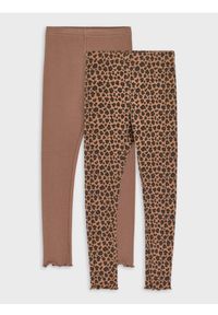Sinsay - Prążkowane legginsy 2 pack - wielobarwny. Materiał: prążkowany