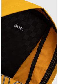 Vans plecak kolor żółty duży z aplikacją. Kolor: żółty. Wzór: aplikacja #5