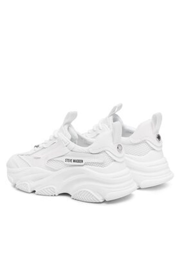 Steve Madden Sneakersy Possession-E Sneaker SM19000033 SM19000033-002 Biały. Kolor: biały. Materiał: skóra