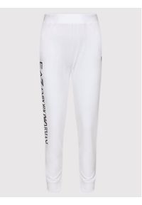 EA7 Emporio Armani Spodnie dresowe 8NTP85 TJCQZ 0102 Biały Regular Fit. Kolor: biały. Materiał: bawełna #4