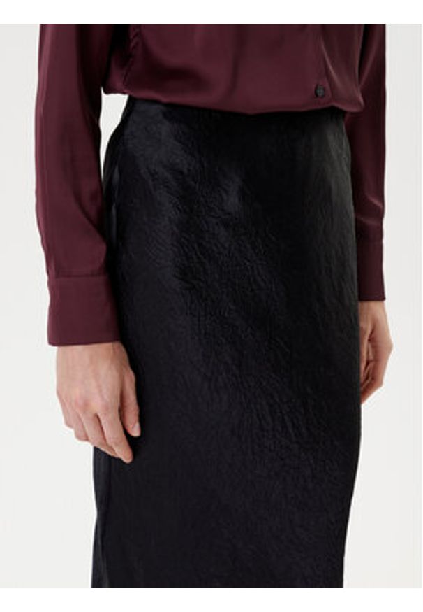 Marella Spódnica midi Pomez 2525106041 Czarny Regular Fit. Kolor: czarny. Materiał: syntetyk