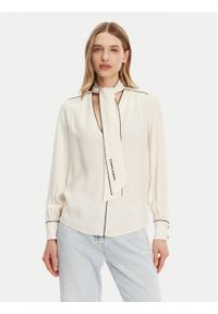 Elisabetta Franchi Koszula 8053686273550 Kolorowy Regular Fit. Kolor: biały. Materiał: wiskoza. Wzór: kolorowy