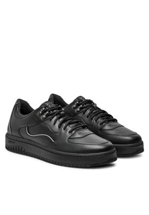 Hugo Sneakersy Kilian 50524103 Czarny. Kolor: czarny. Materiał: skóra