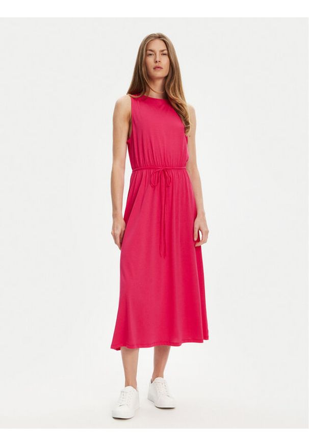 United Colors of Benetton - United Colors Of Benetton Sukienka letnia 3Q225V00X Różowy Regular Fit. Kolor: różowy. Materiał: bawełna. Sezon: lato