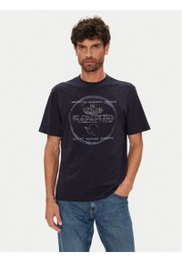 Napapijri T-Shirt S-Bald NP0A88SF Granatowy Regular Fit. Kolor: niebieski. Materiał: bawełna