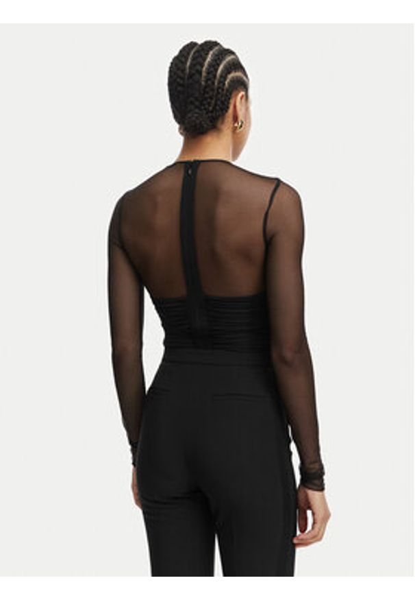 Elisabetta Franchi Body BO-030-62E2-V300 Czarny Slim Fit. Kolor: czarny. Materiał: syntetyk